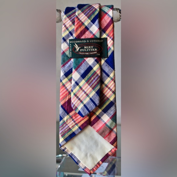 BERT PULITZER WOODWARD & LOTHROP MADRAE MENS TIE VINTAGE COTTON 58 INCH - Picture 6 of 8